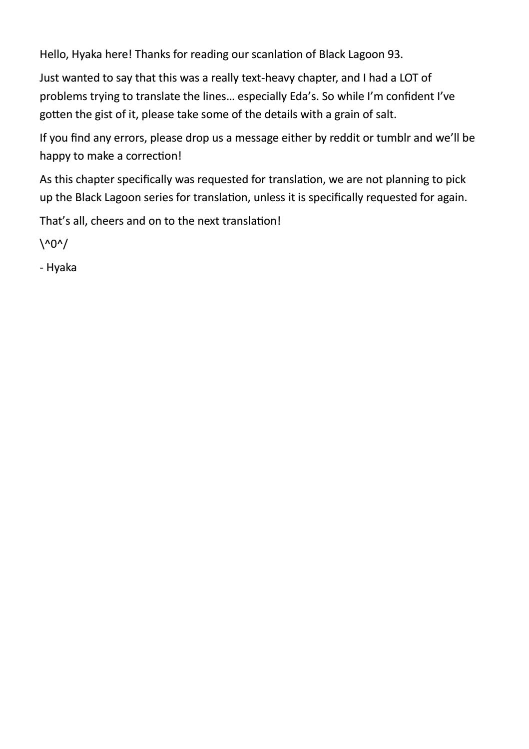 Read Black lagoon EN Manga Online