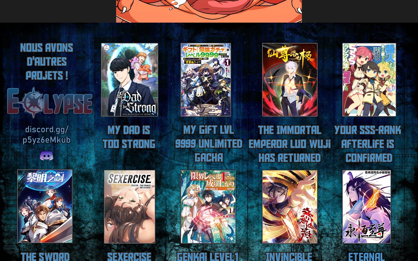 Read Eternal Reverence FR Manga Online