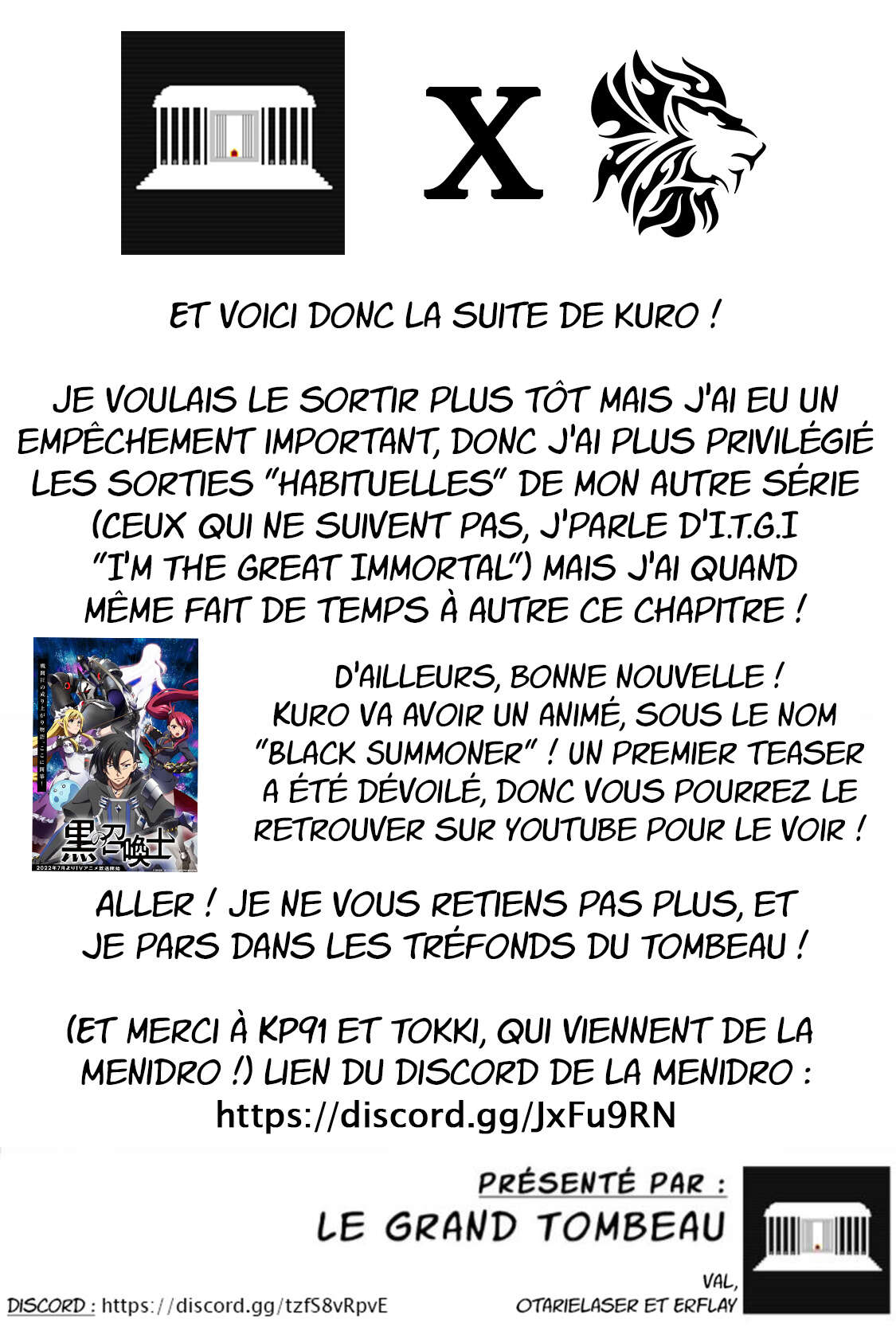 Read Kuro no Shoukanshi FR Manga Online