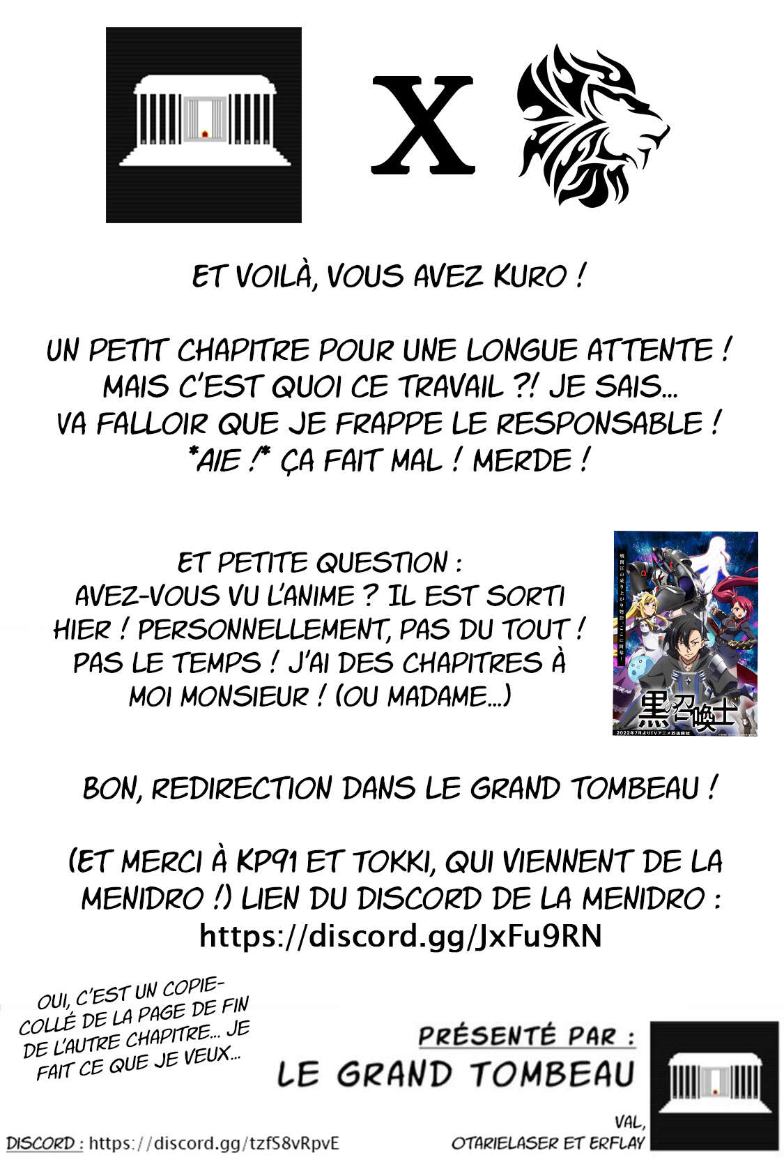 Read Kuro no Shoukanshi FR Manga Online