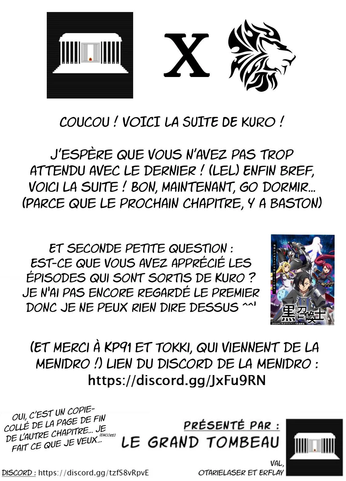 Read Kuro no Shoukanshi FR Manga Online